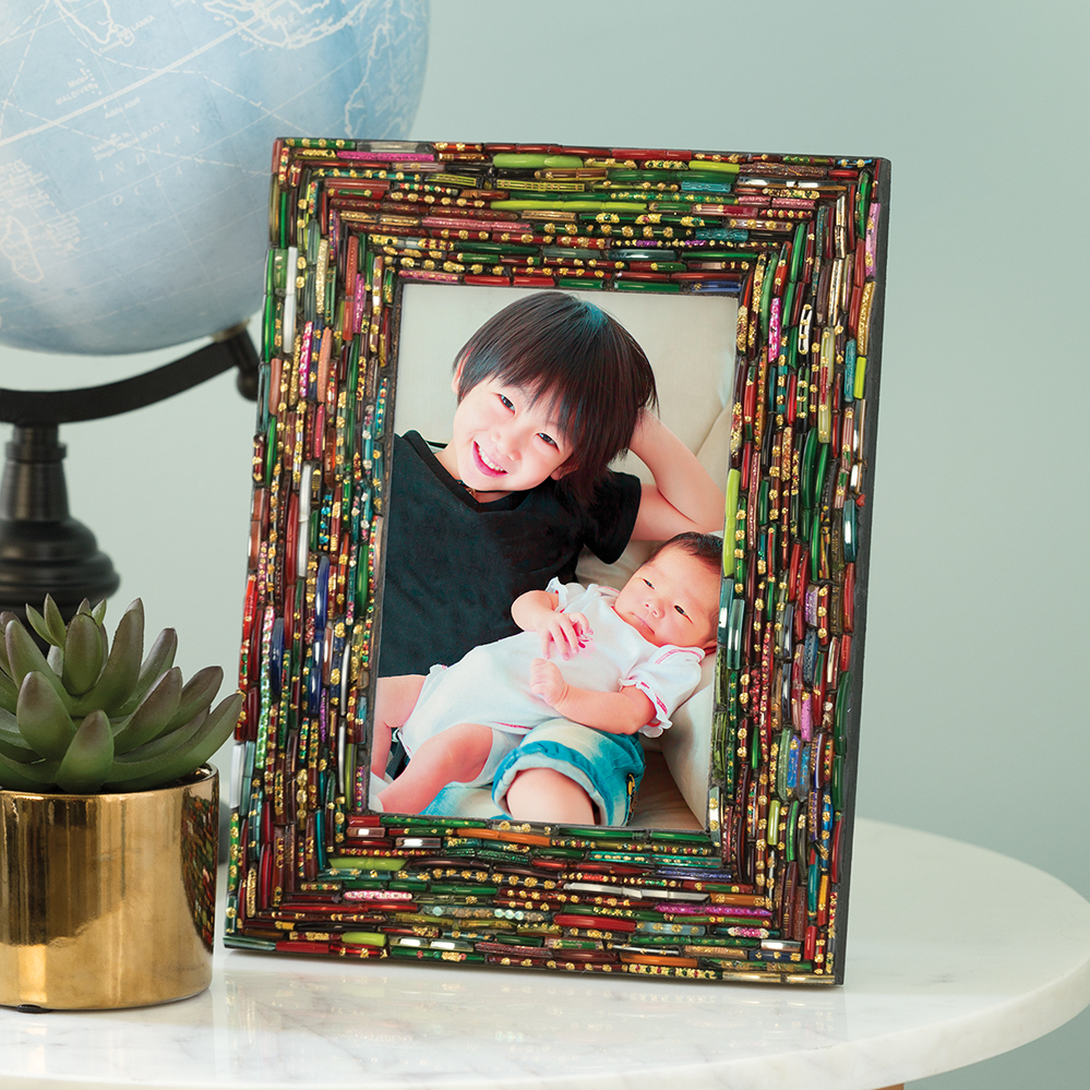 Indian Mosaic Frame styled photo